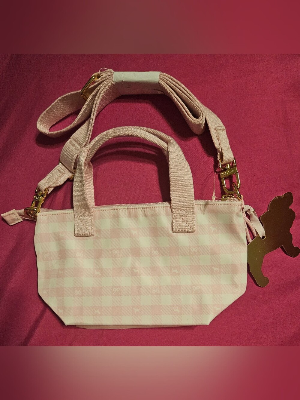 NWT VS PINK X LIVESHACKFANCY MINI TOTE BAG - Picture 7 of 10